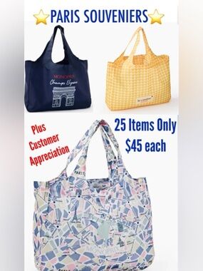 Paris Souveniers: Totes, Trays, Towels, Soaps